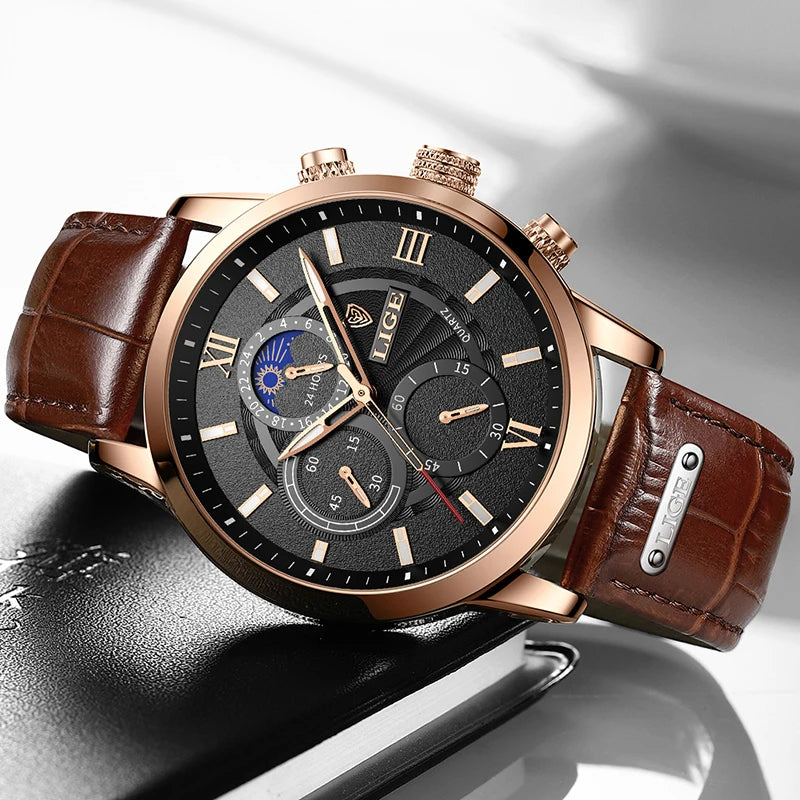 Leather Men Quartz Luxury Watches