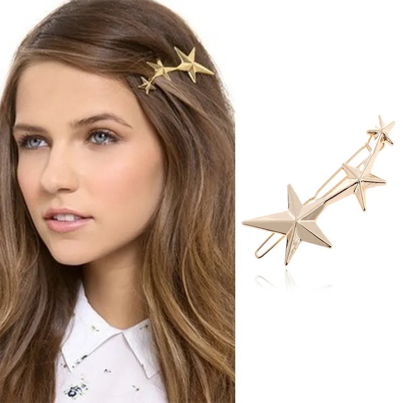 Girls Triangle Moon Hairpins